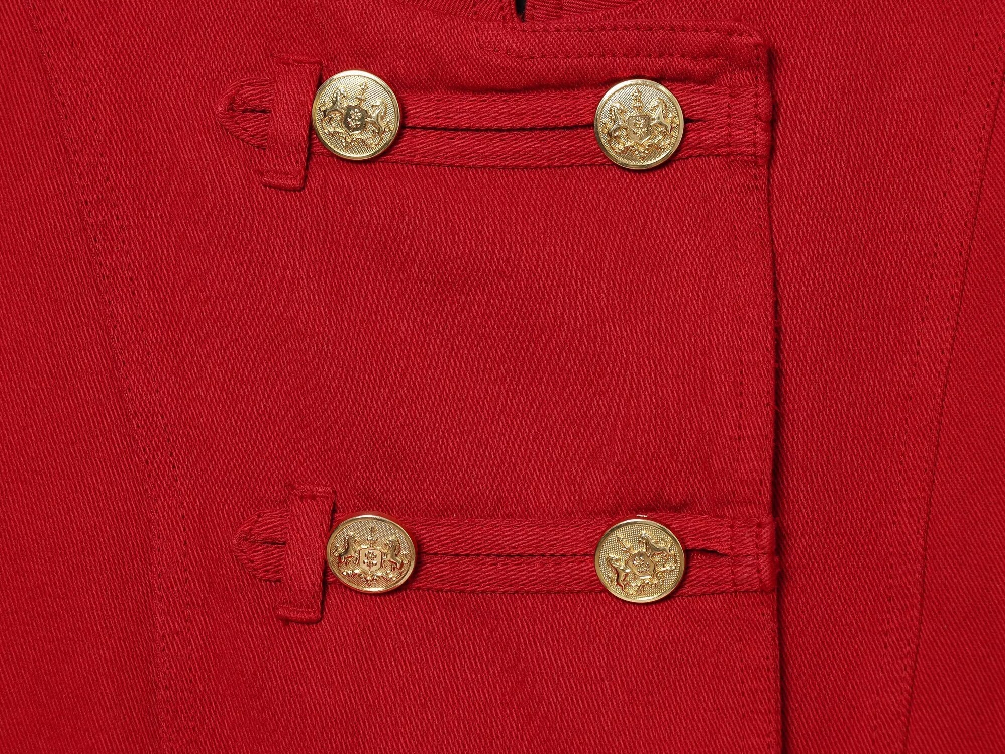 Women's button decoration short slim jacket Coat
