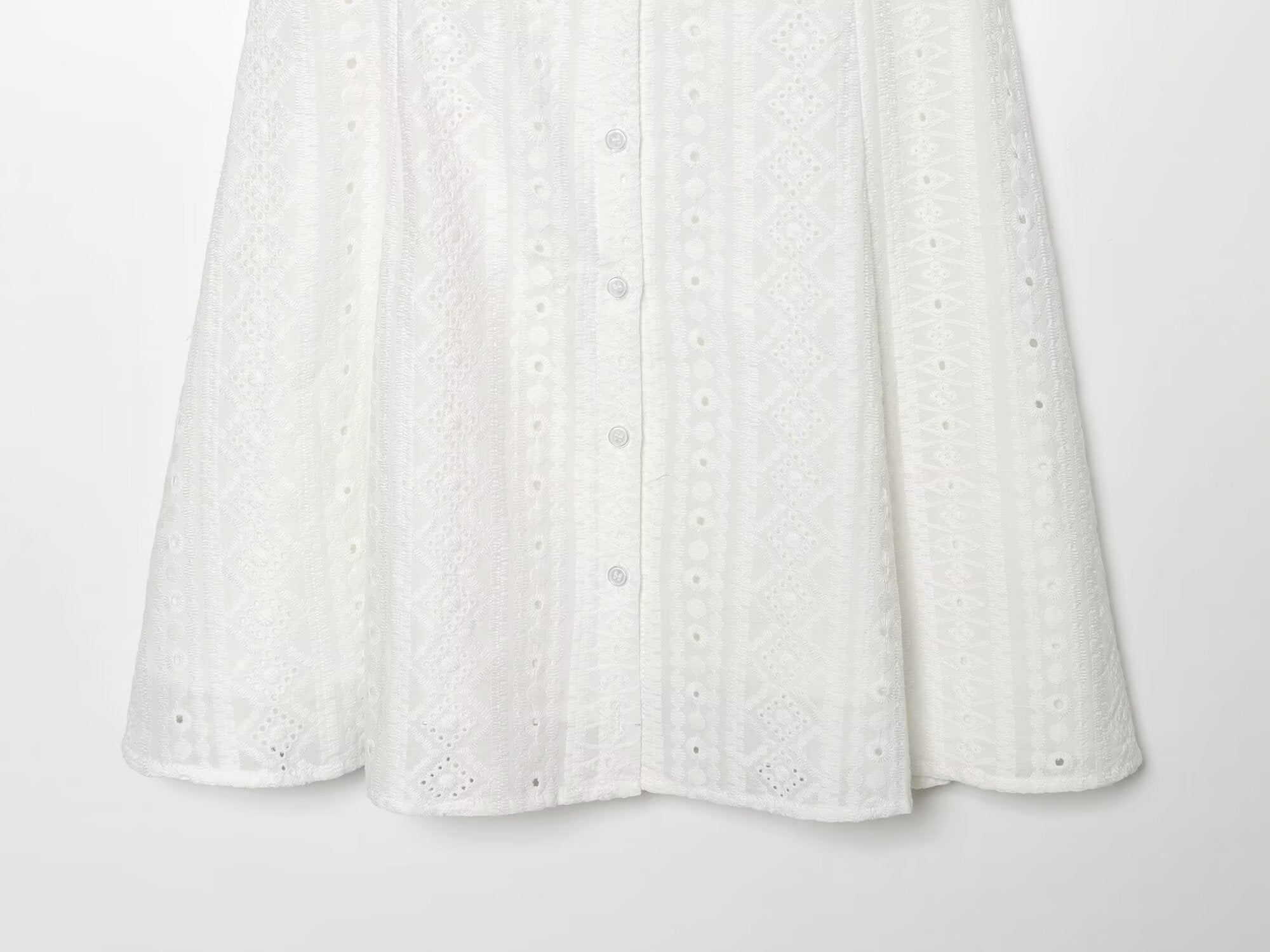 Women's hollow embroidery mini dress
