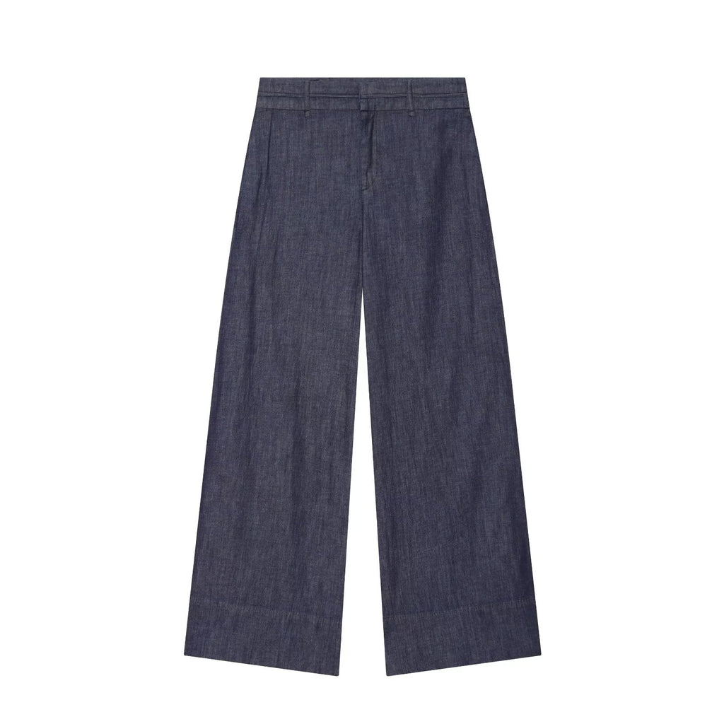 suit Women's 2 pieces pleated asymmetrical top+ wide leg pants
