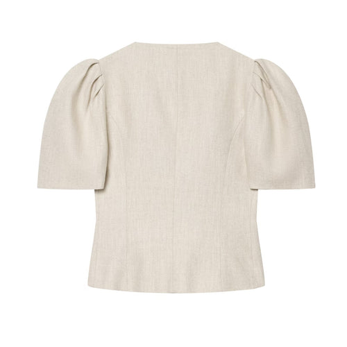 Women's bubble short sleeved slim Blazer Coat