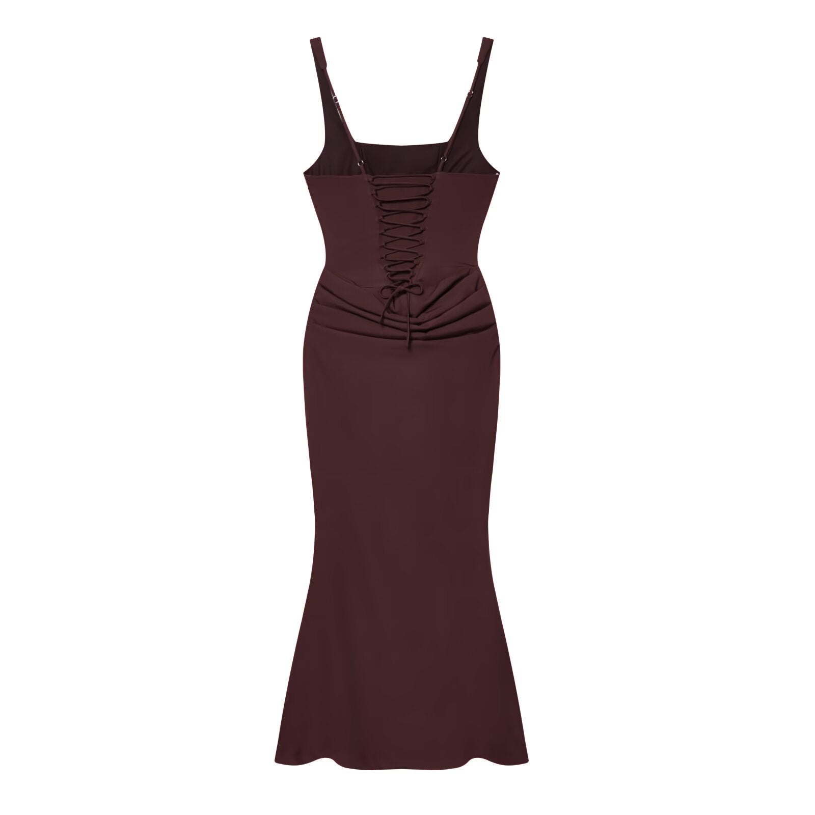 Women's backless suspender bodycon MIDI dress