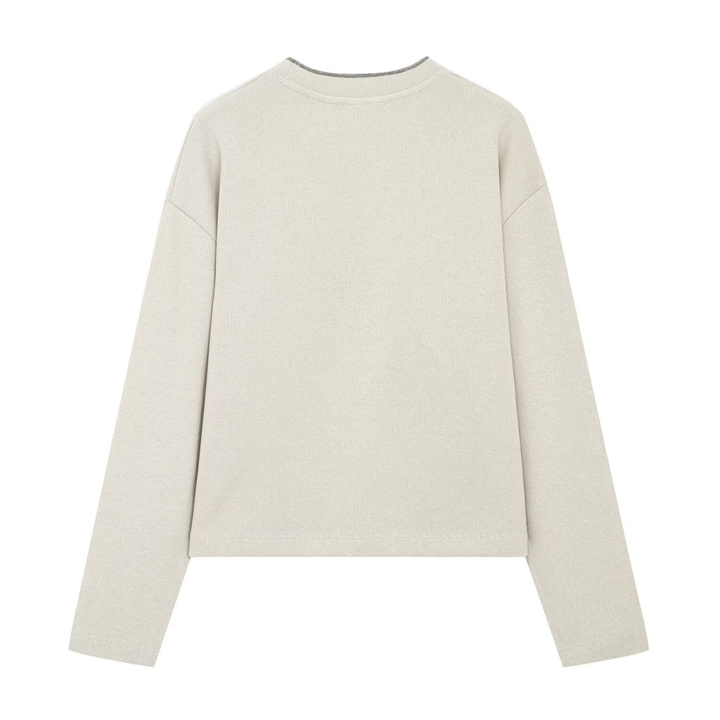 suit Women's 2 pieces contrasting striped soft texture sweatshirt+Pants