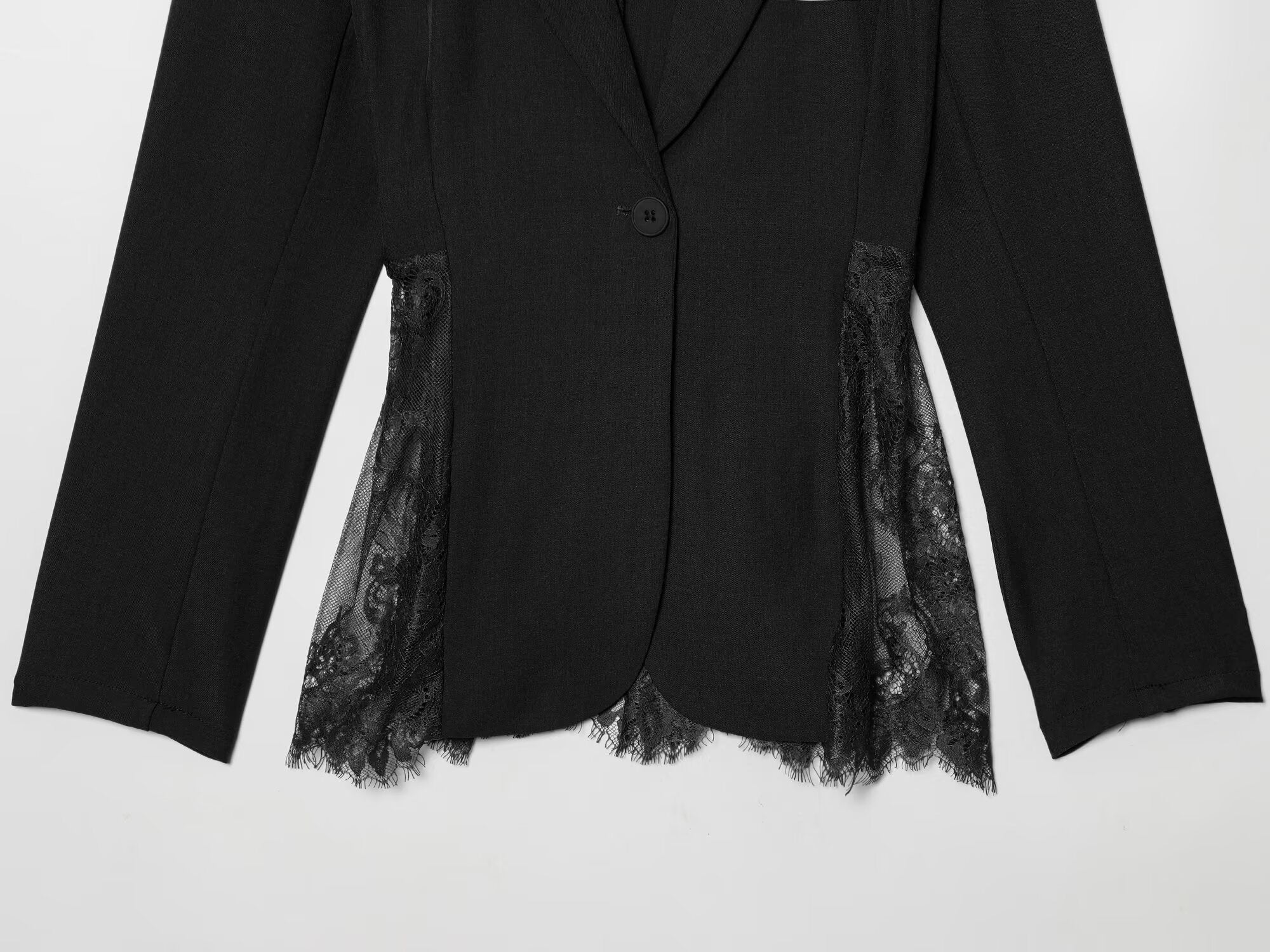 2026 Women's contrasting lace slim Blazer Coat