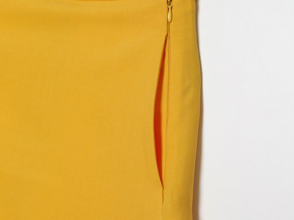 Women's pocket decoration casual MIDI skirt