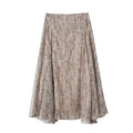 Women's new polka dot print irregular hem MIDI skirt