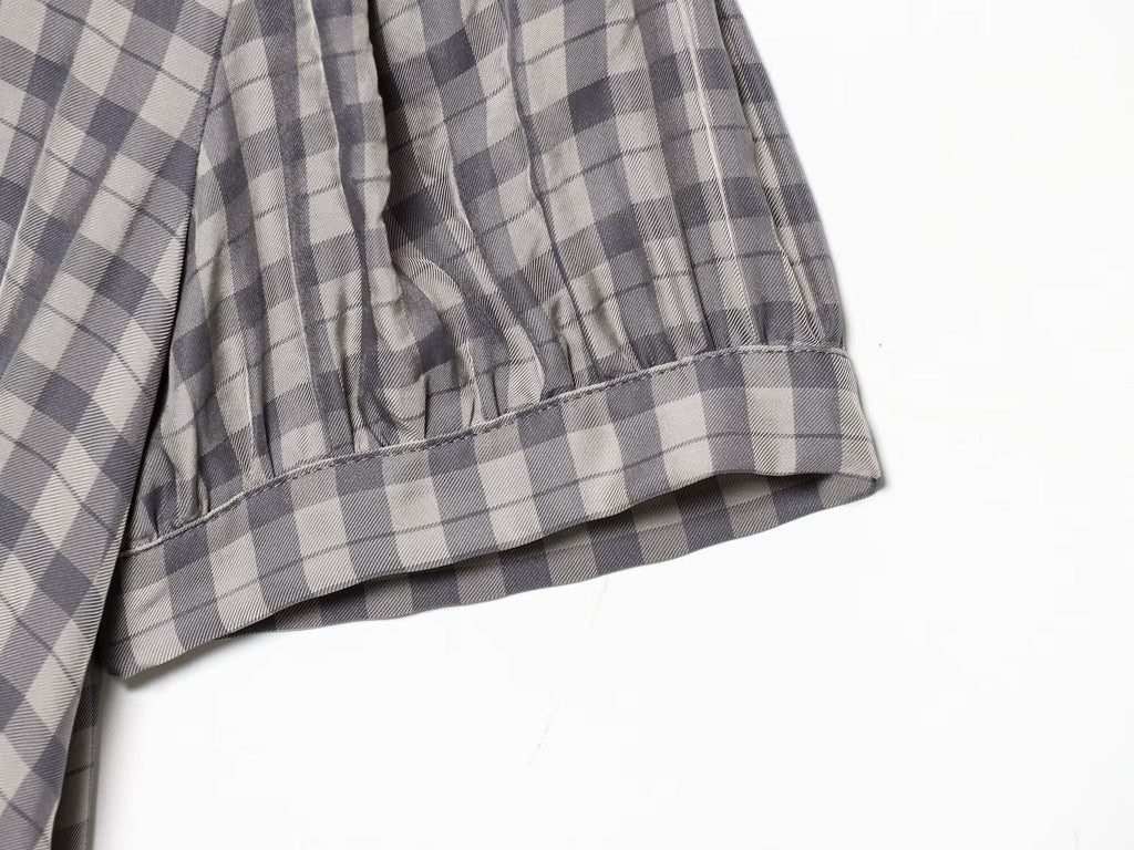 Women's layered decorative plaid mini dress