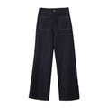 Women's casual high waisted flared denim pants