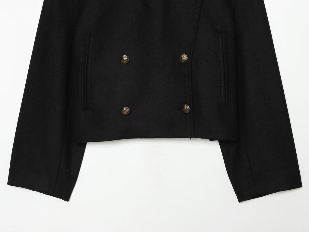 Women's thick wool blend short Coat