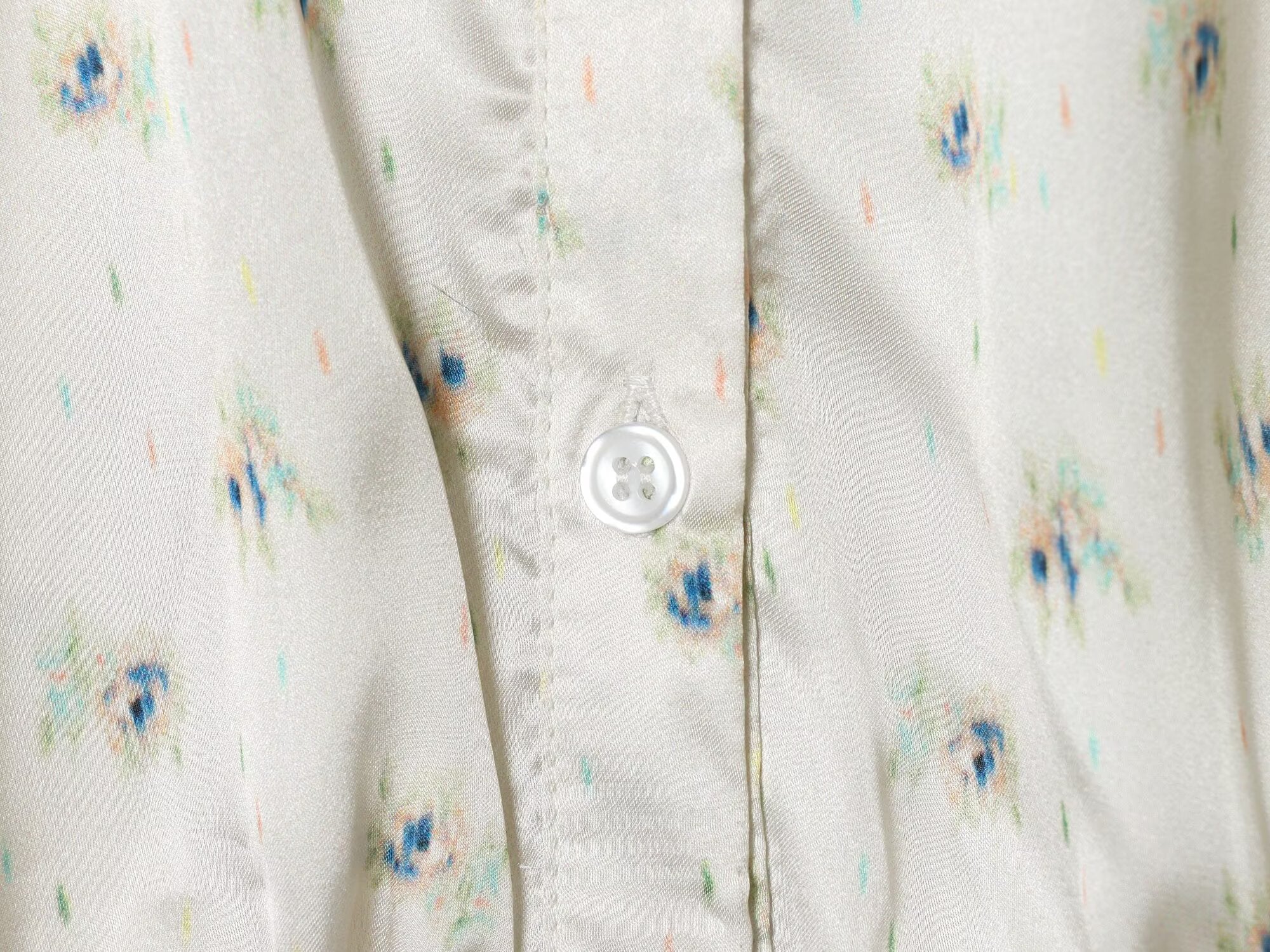 Women's bow decoration printed shirt