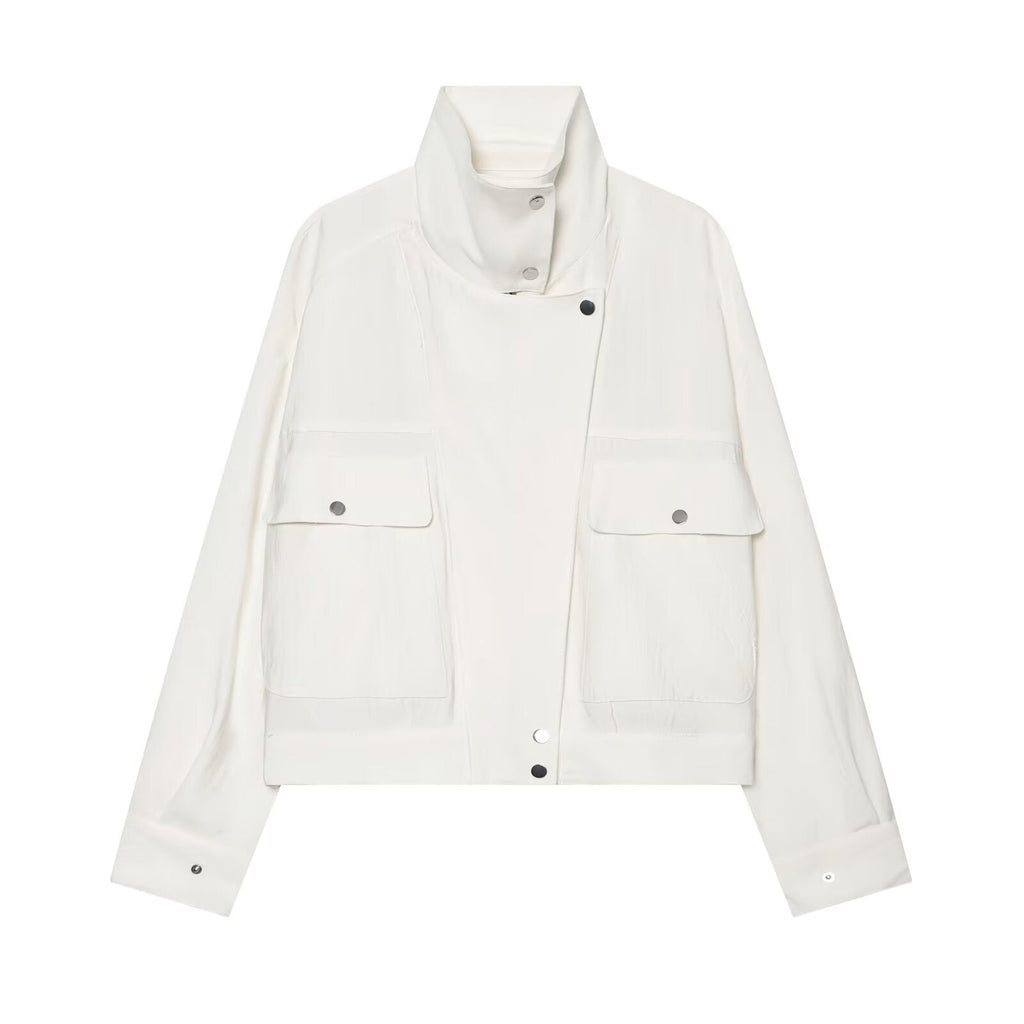 Women's Casual Stand Collar Jacket Coat