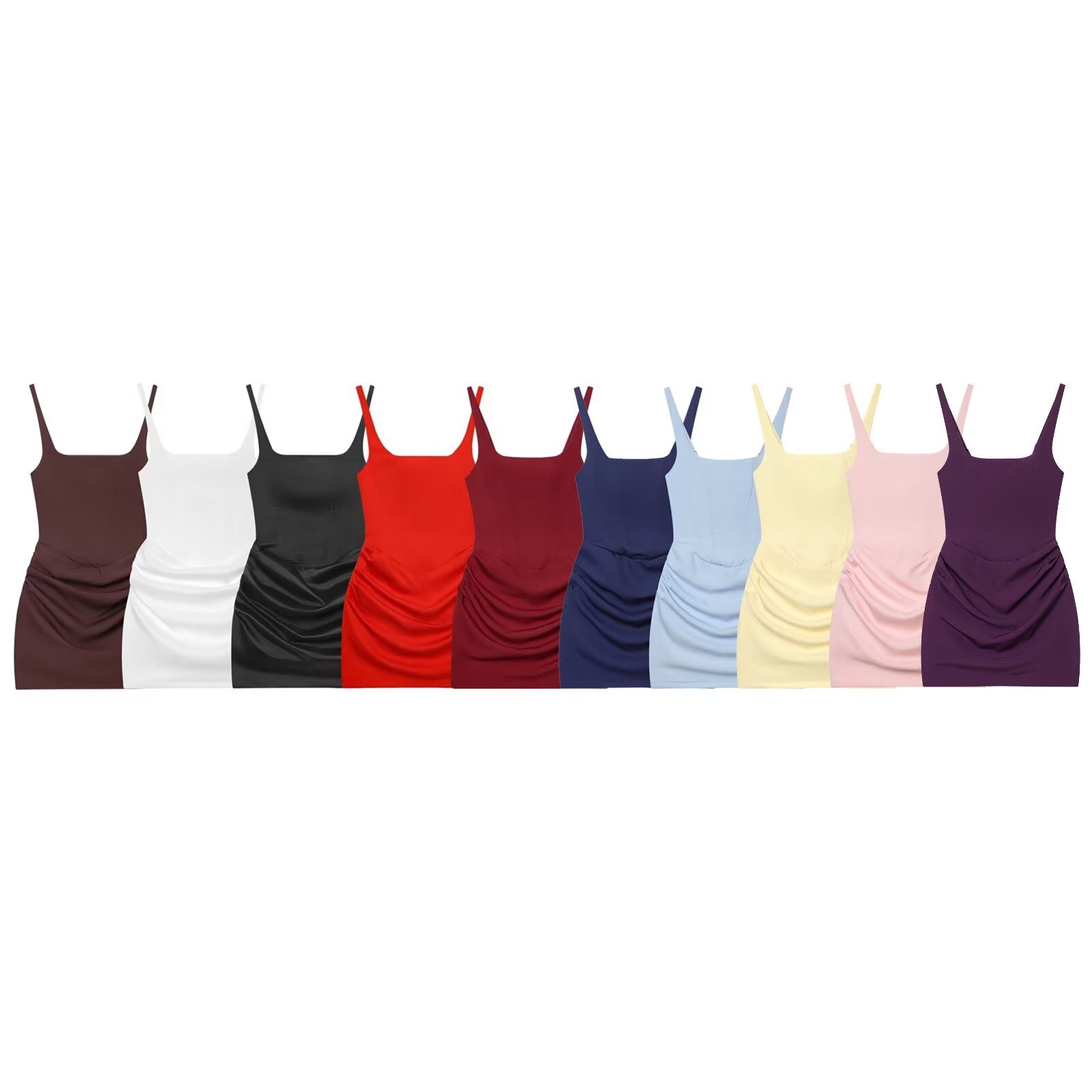 Women's sexy sleeveless hip hugging tied dress
