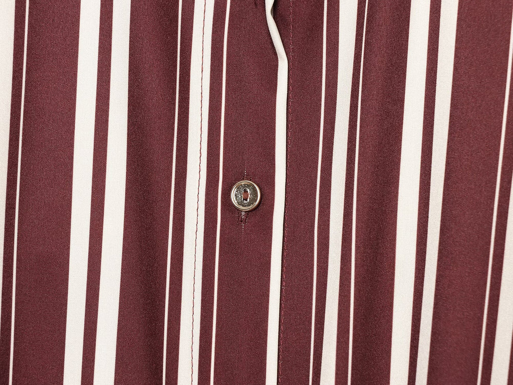 Women's with belt striped shirt style MIDI dress