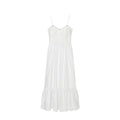 Women's hollowed out embroidered polka dot MIDI dress