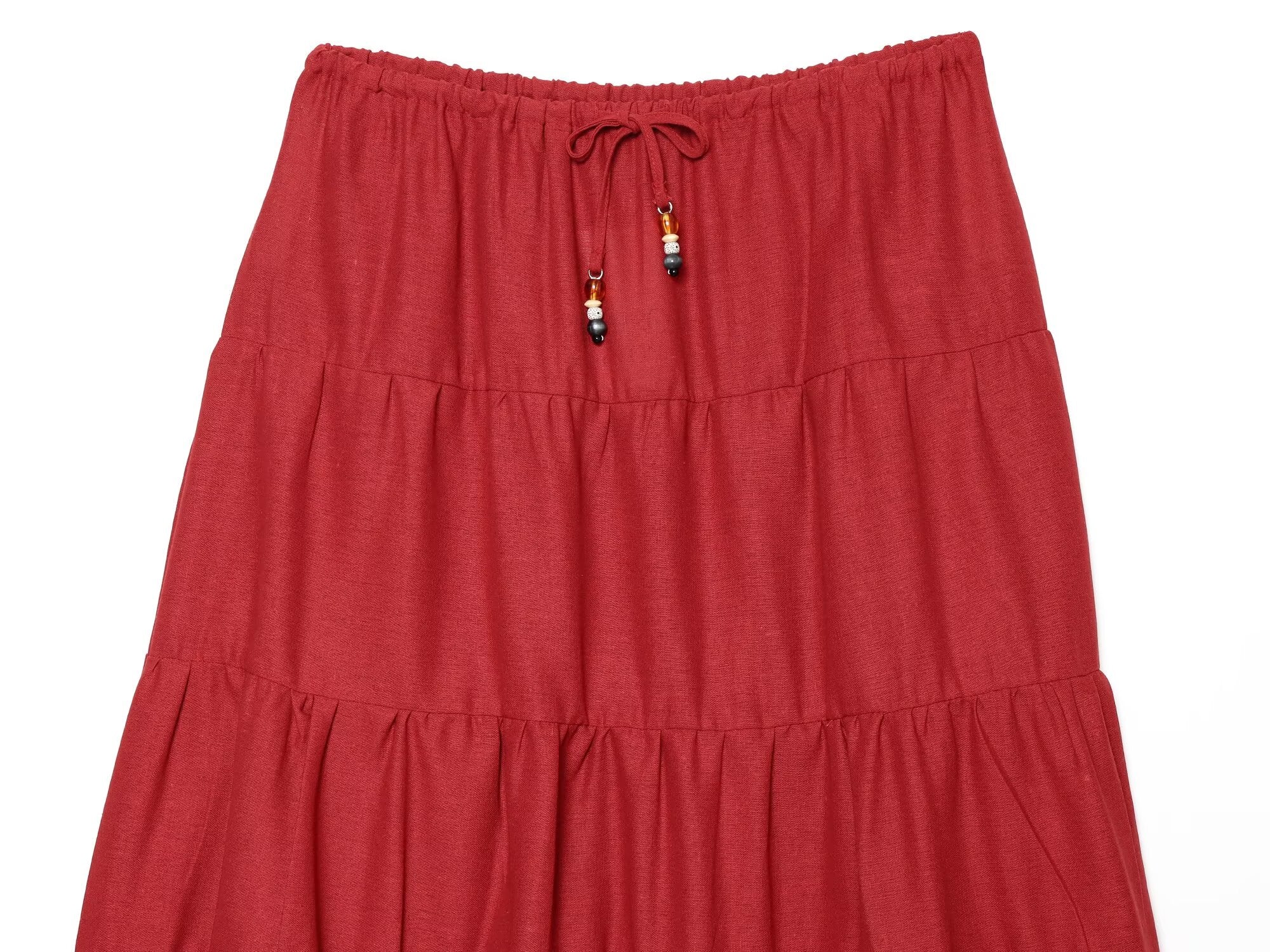 suit Women's 2 pieces linen blend halter neck top+Skirts