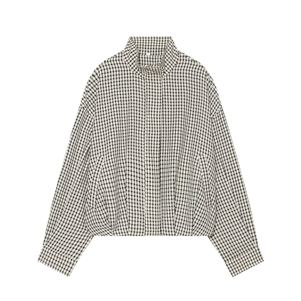 Women's checkered pilot jacket Coat