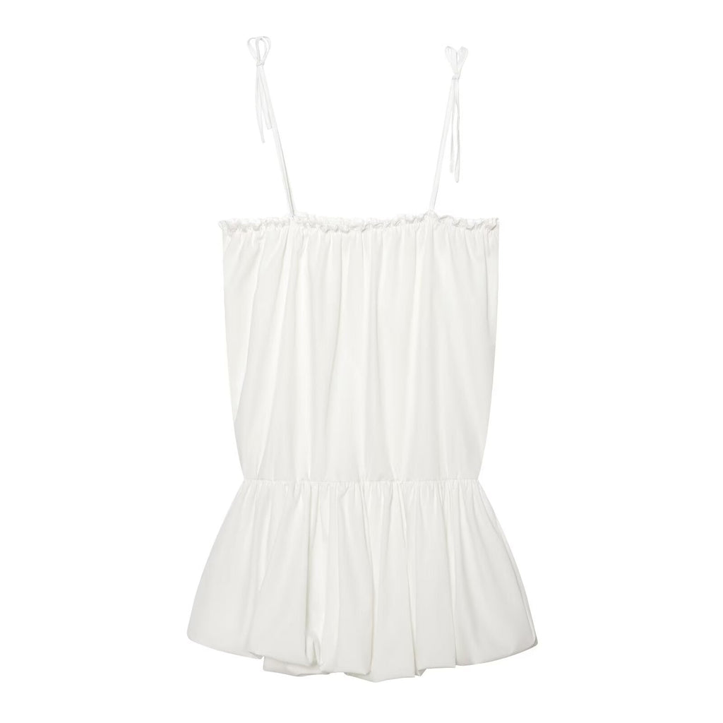 Women's nylon balloon version suspender dress