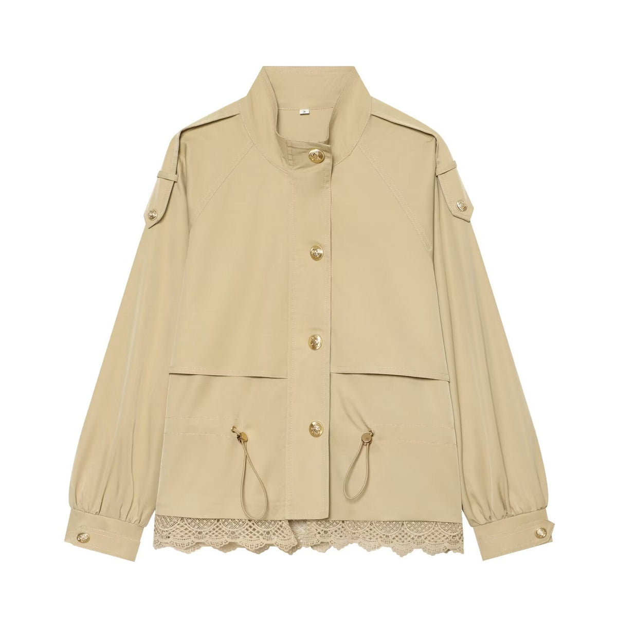 Women's casual lace patchwork workwear jacket